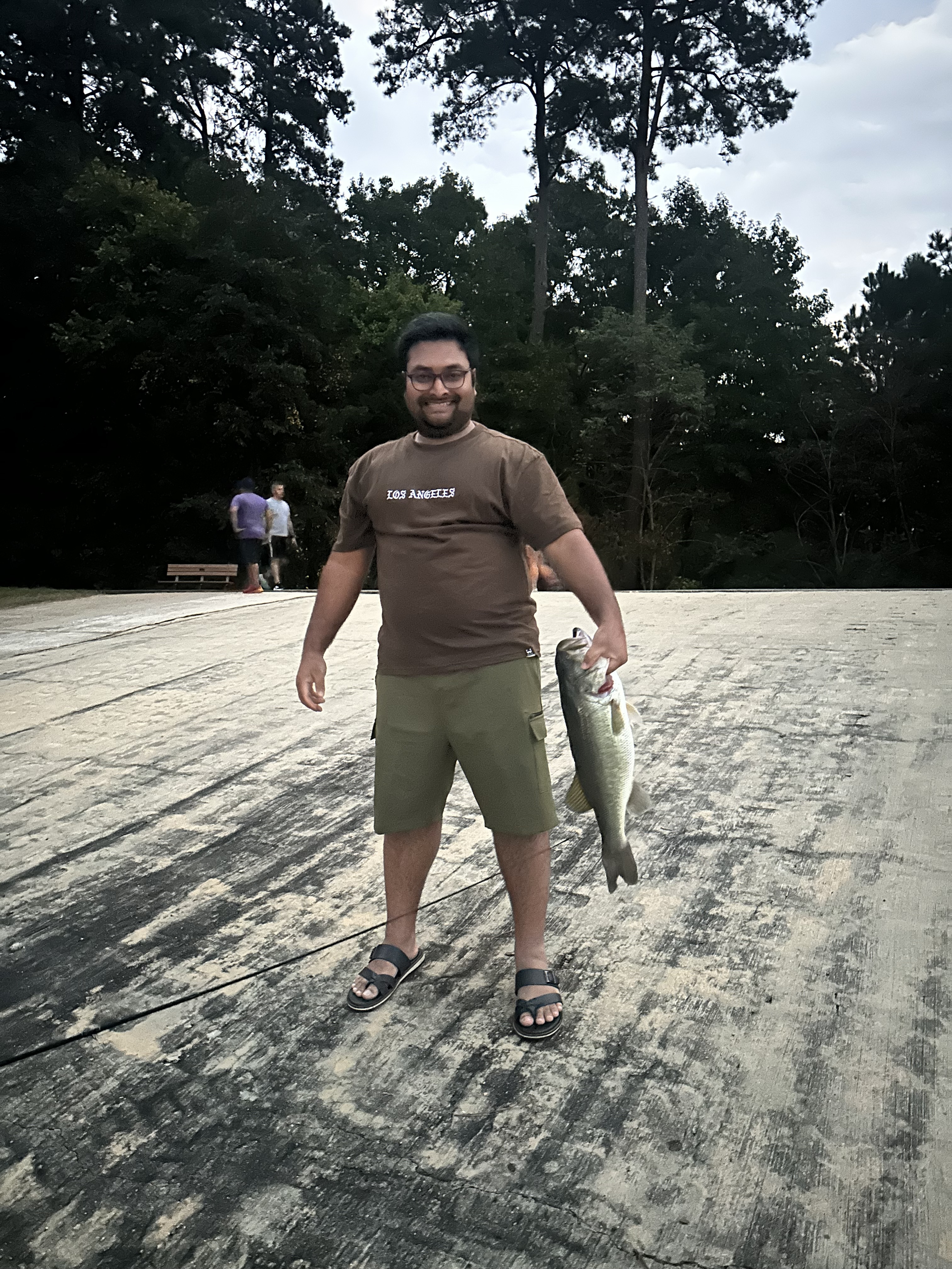 Holding a trophy bass on September 25, 2025